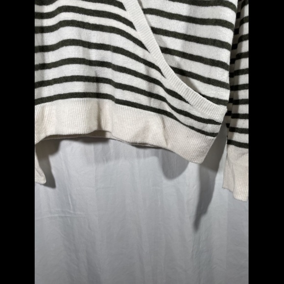 NWT Madewell Green Elthorne Stripe Wrap Sweater XL - Picture 9 of 12